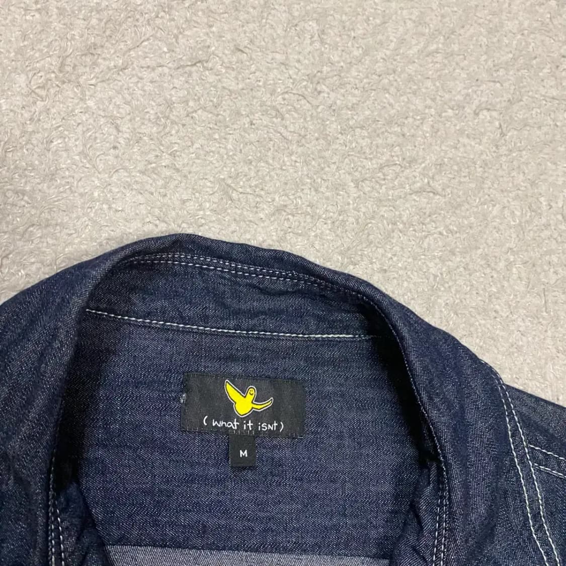 와릿이즌 데님 반팔 셔츠 오버핏 m 상품이미지3