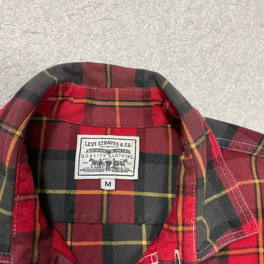 리바이스 셔츠 체크 m 95 상품이미지3