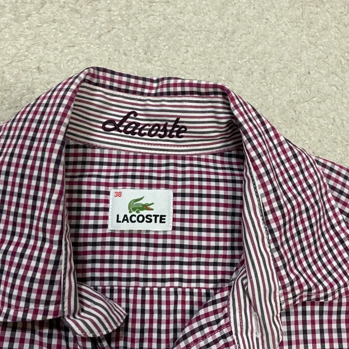 라코스테 셔츠 남방 체크 95 상품이미지3