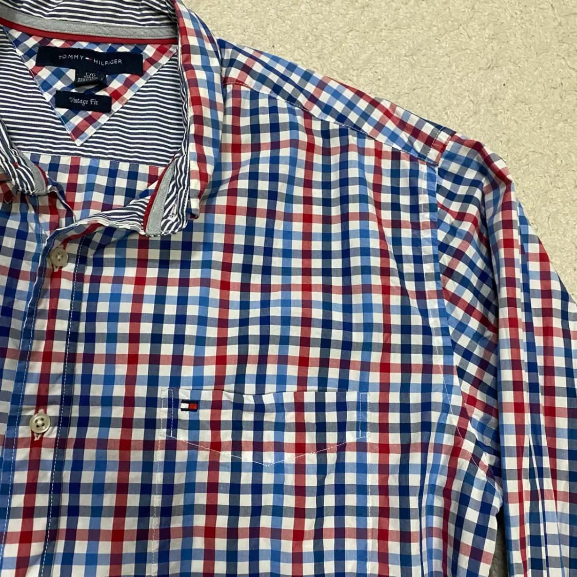 타미힐피거 셔츠 남방 체크 L 상품이미지2