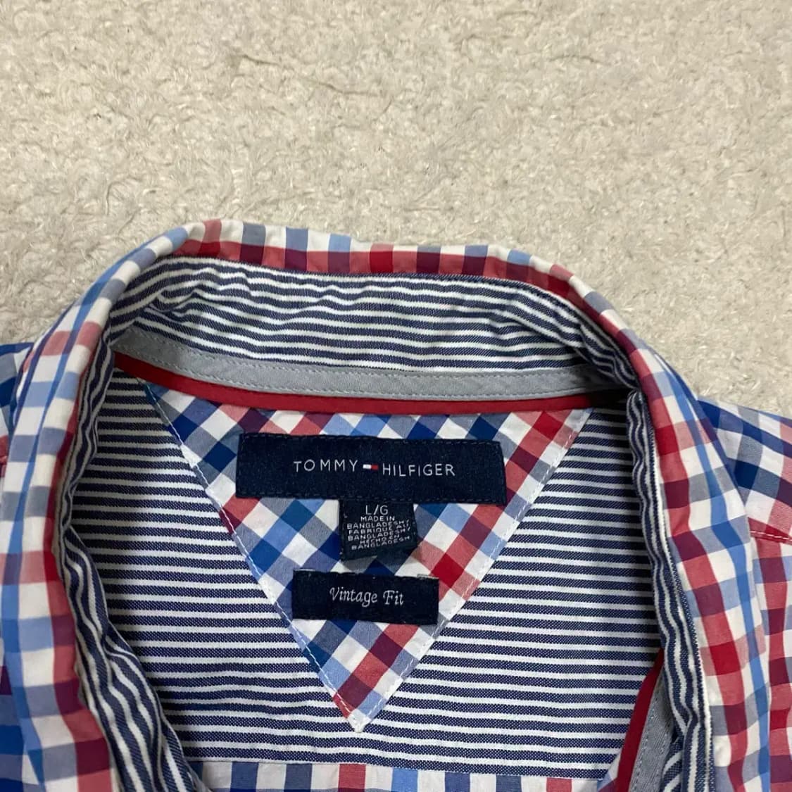 타미힐피거 셔츠 남방 체크 L 상품이미지3