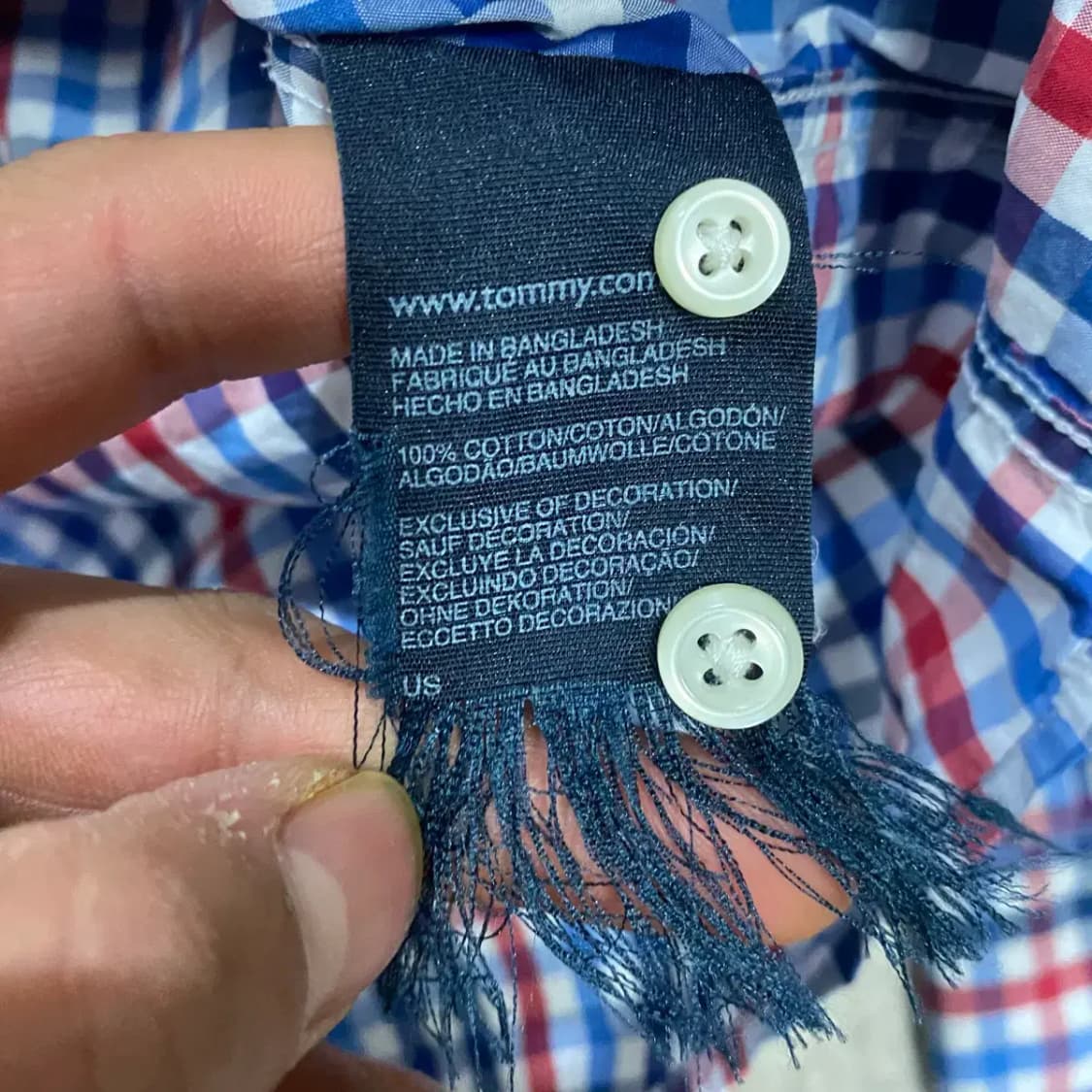 타미힐피거 셔츠 남방 체크 L 상품이미지4