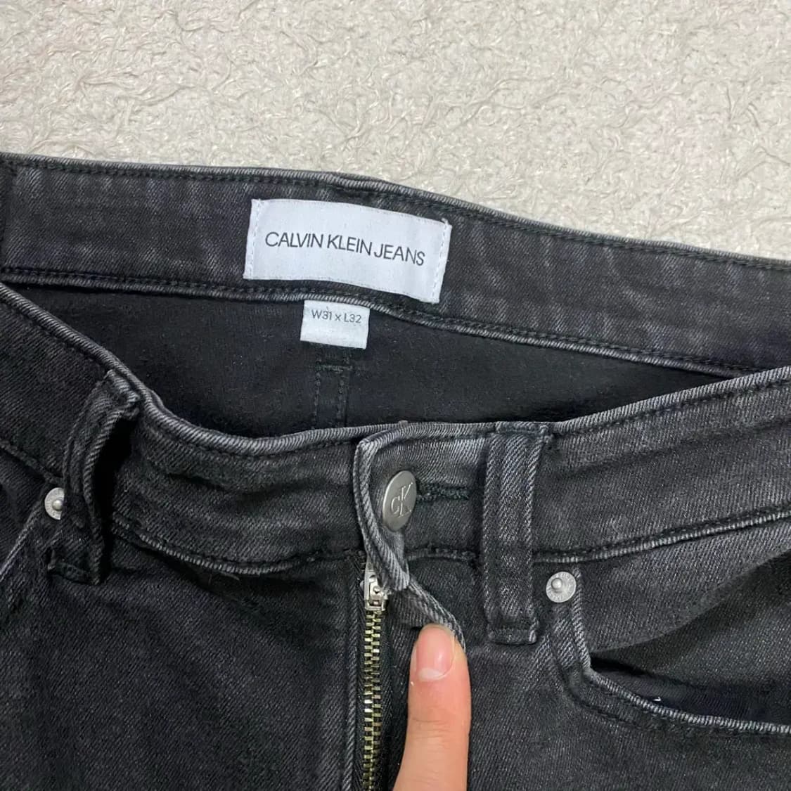 캘빈클라인 청바지 흑청 데님 팬츠 32인치 상품이미지2