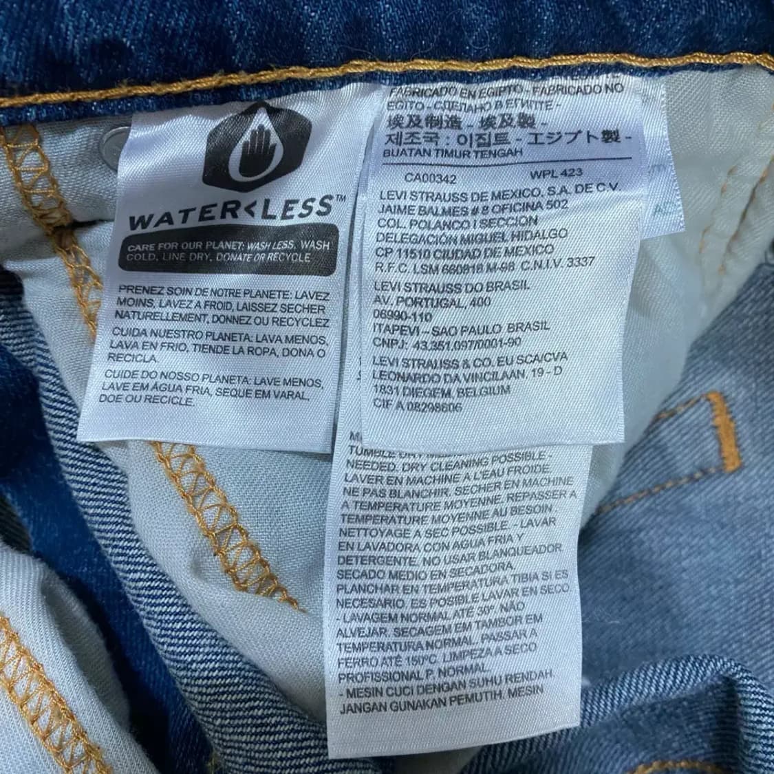 리바이스 502 청바지 데님 팬츠 33인치 상품이미지3