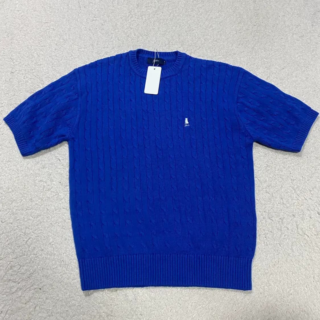 예일 케이블 반팔 니트 s 상품이미지1