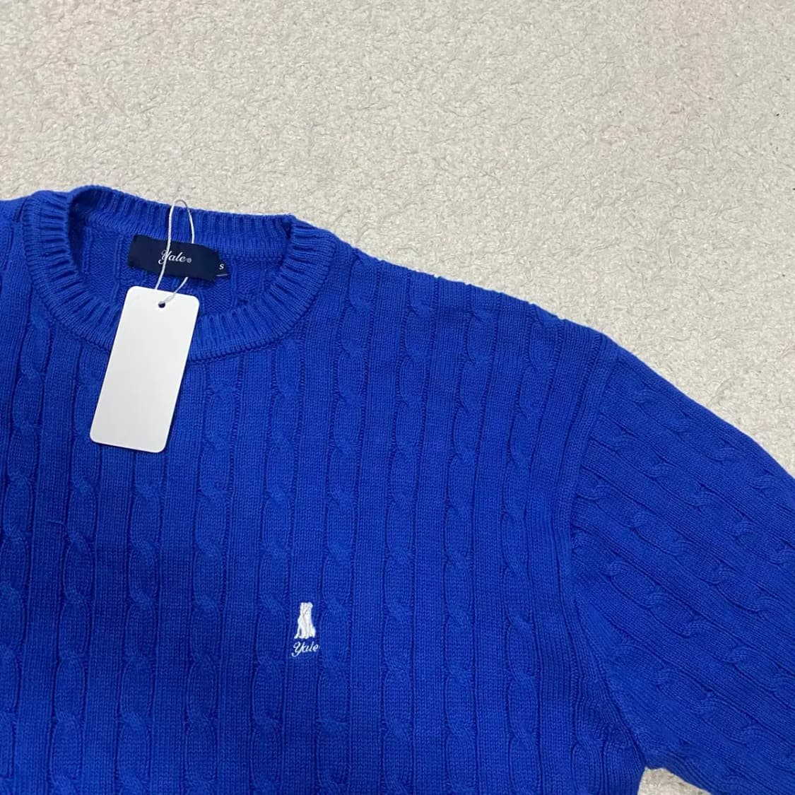 예일 케이블 반팔 니트 s 상품이미지2