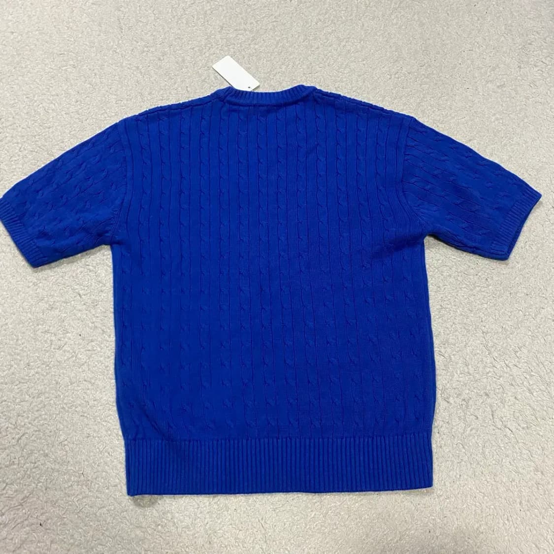 예일 케이블 반팔 니트 s 상품이미지5