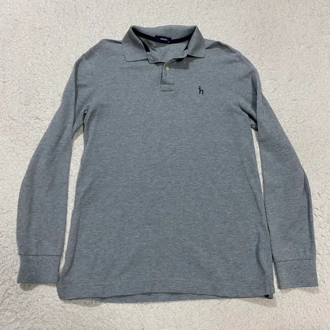 헤지스 긴팔 카라티 그레이 100 상품이미지1