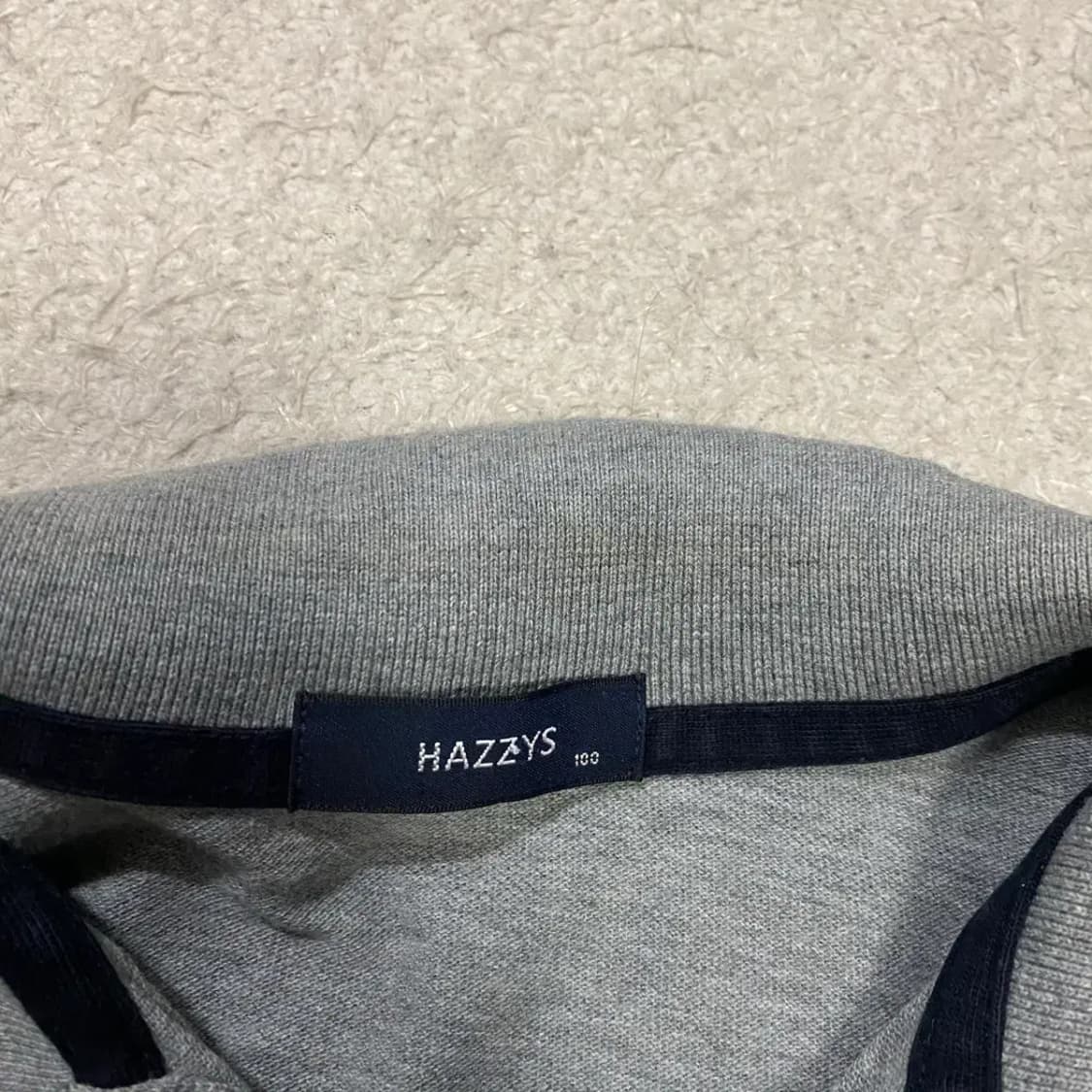 헤지스 긴팔 카라티 그레이 100 상품이미지3