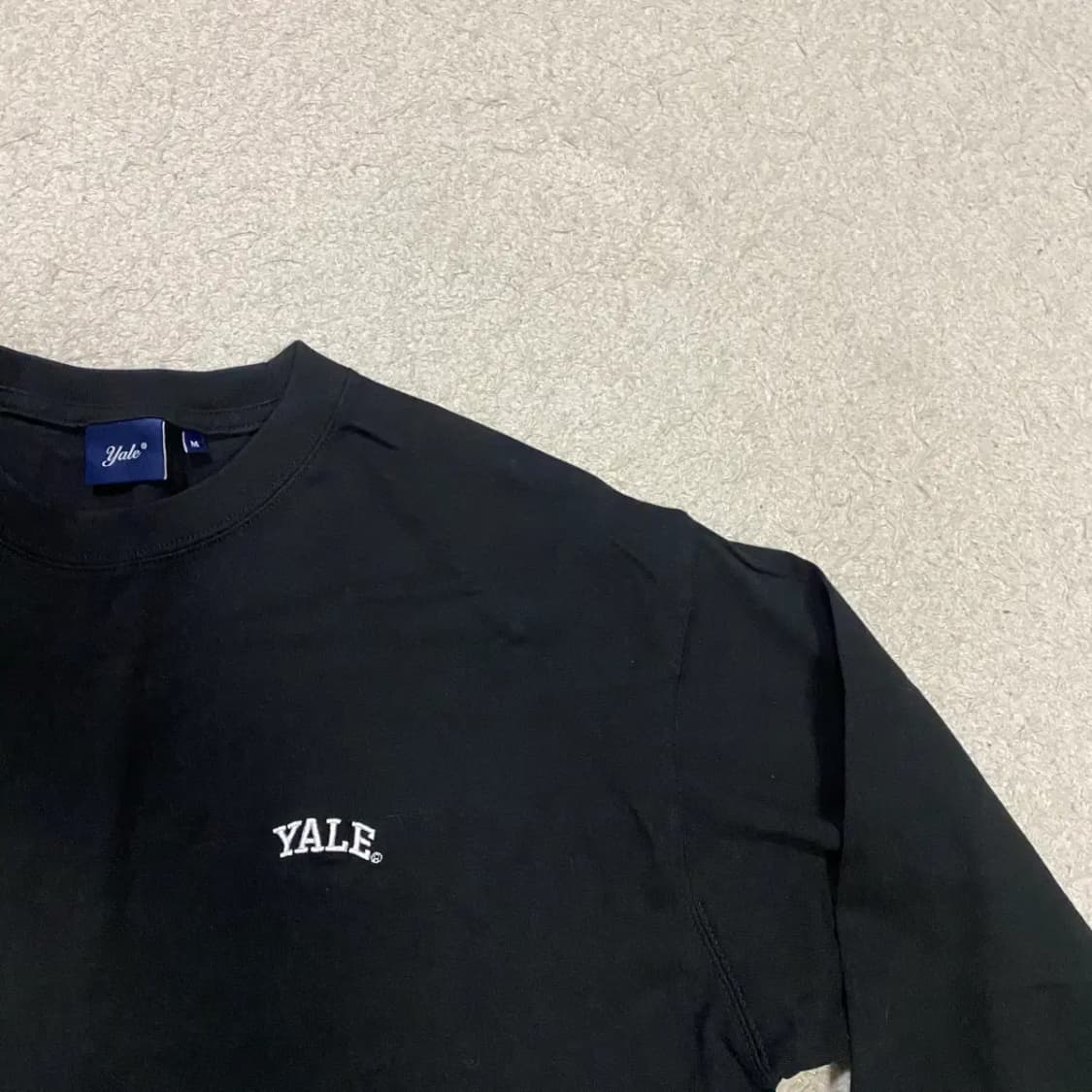 예일 롱슬리브 긴팔티 블랙 m 상품이미지3