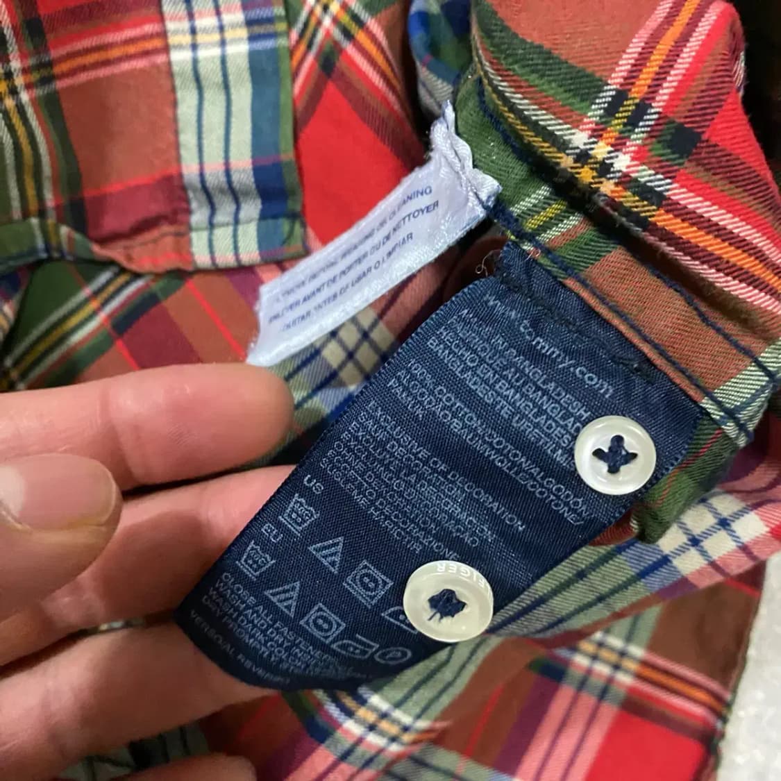 타미힐피거 셔츠 체크 남방 s 상품이미지4