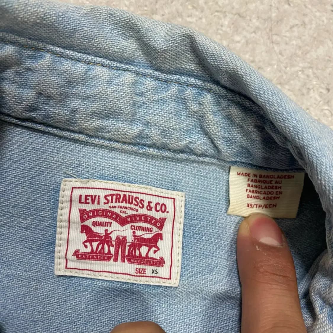 리바이스 데님 셔츠 여성 xs 상품이미지2