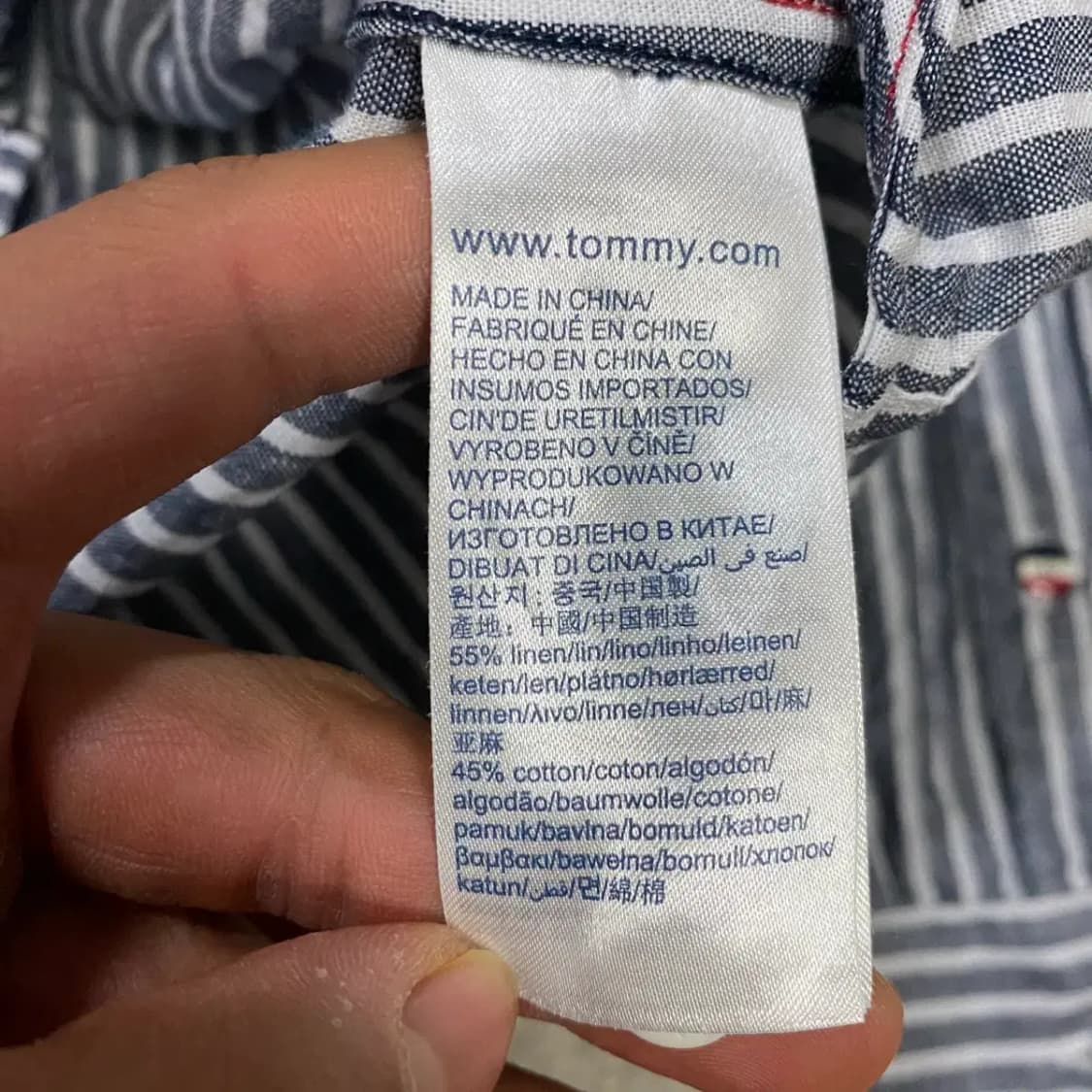타미힐피거 셔츠 남방 스트라이프 m 95 상품이미지4