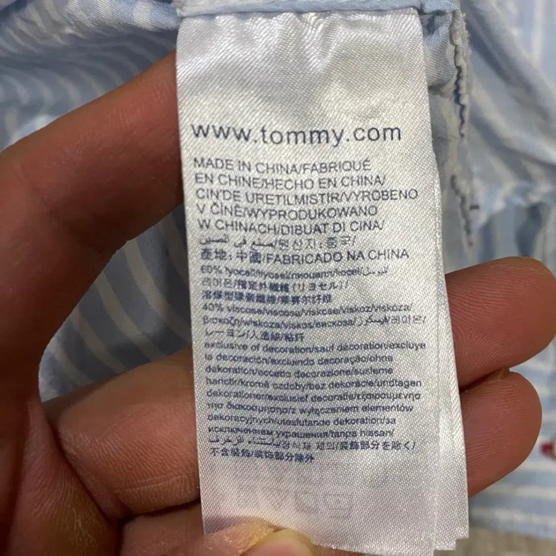 타미힐피거 셔츠 스트라이프 여성 m 상품이미지4