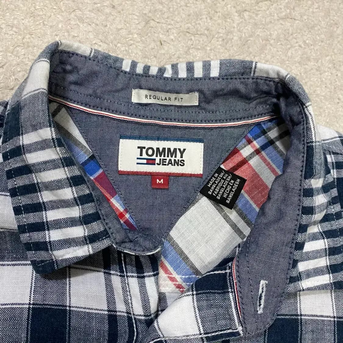 타미힐피거 셔츠 남방 체크 m 95 상품이미지3