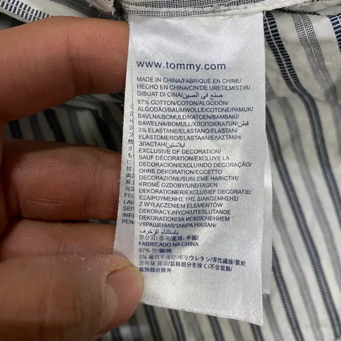 타미힐피거 스트라이프 긴팔 셔츠 여성 6 상품이미지4