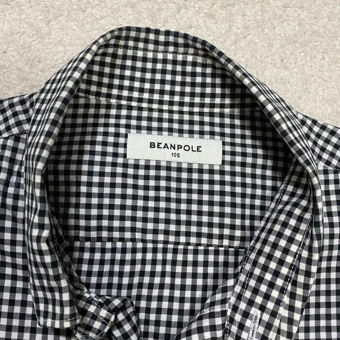 빈폴 블랙 깅엄체크 긴팔 셔츠 105 상품이미지3