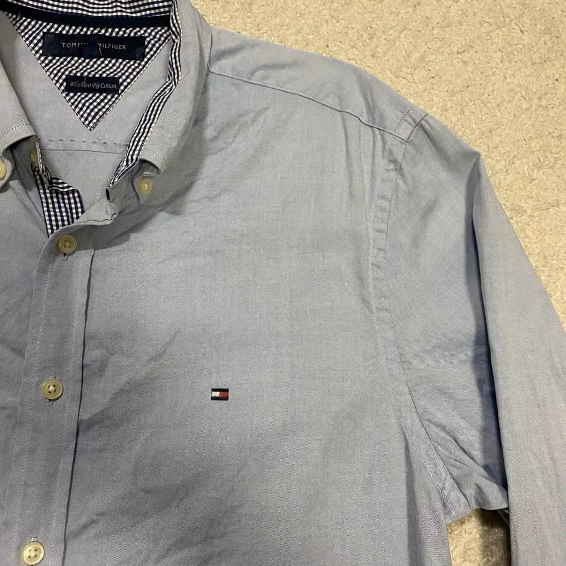 타미힐피거 셔츠 하늘색 긴팔 m 상품이미지2