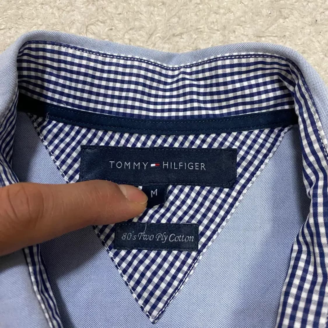 타미힐피거 셔츠 하늘색 긴팔 m 상품이미지3