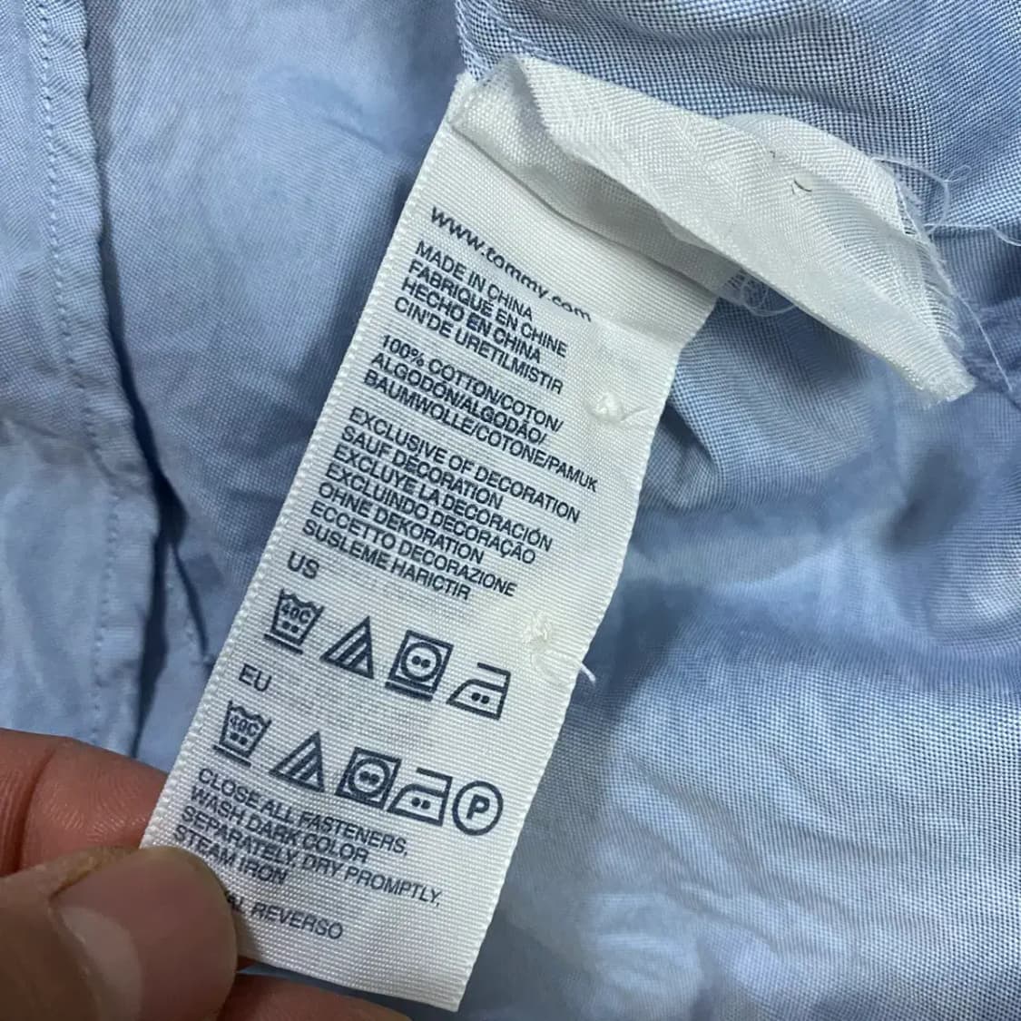 타미힐피거 셔츠 하늘색 긴팔 m 상품이미지4