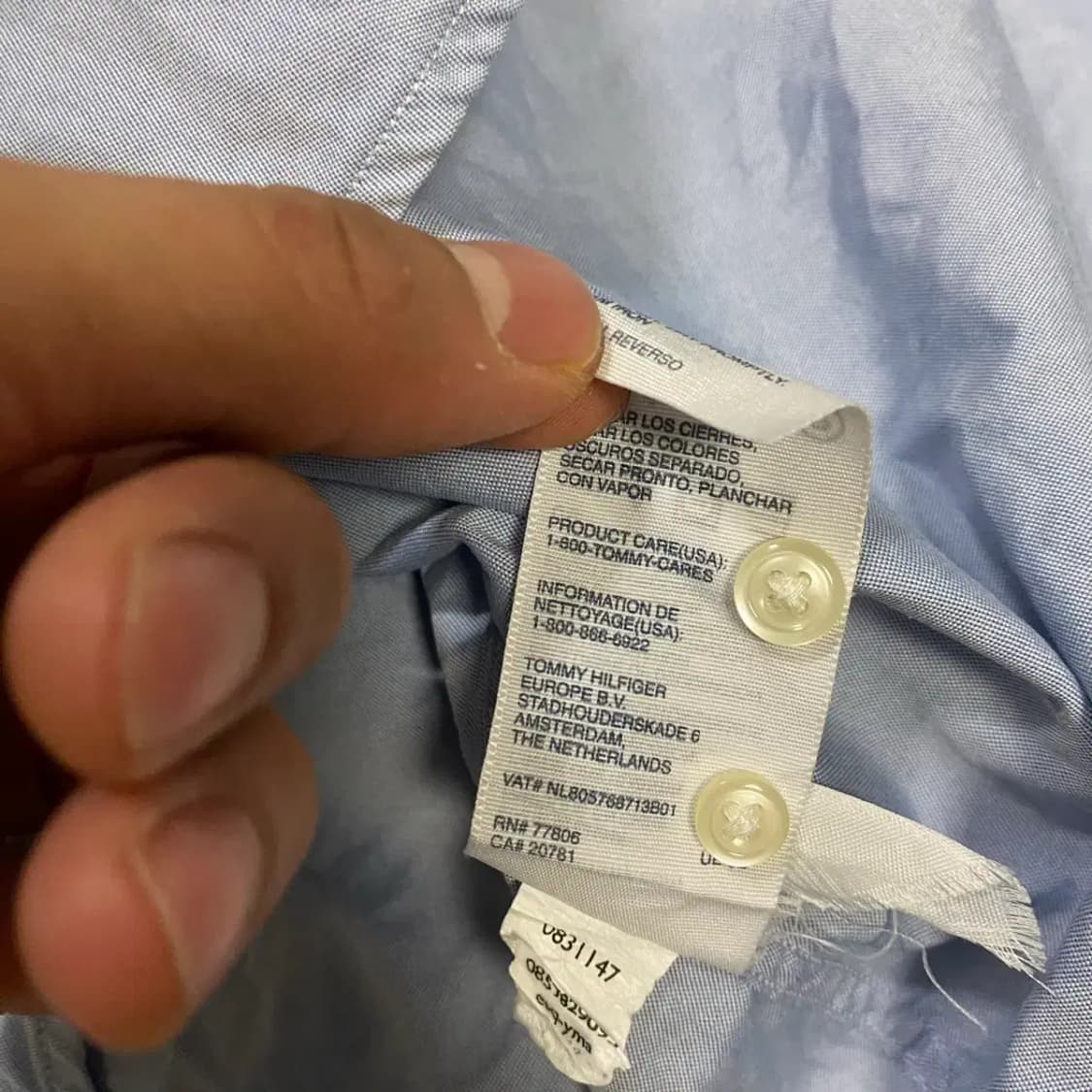 타미힐피거 셔츠 하늘색 긴팔 m 상품이미지5