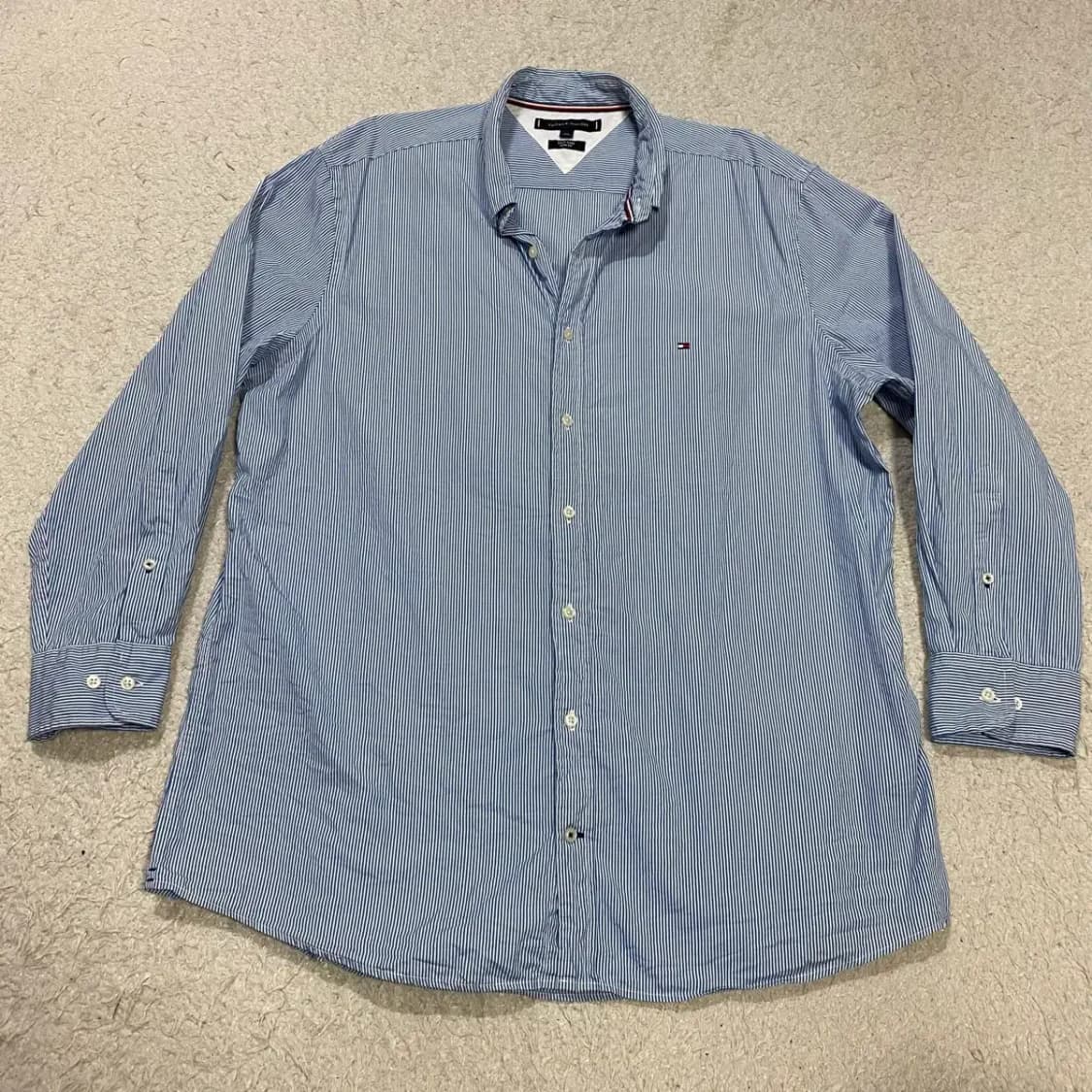 타미힐피거 스트라이프 남방 긴팔 셔츠 xxl 상품이미지1