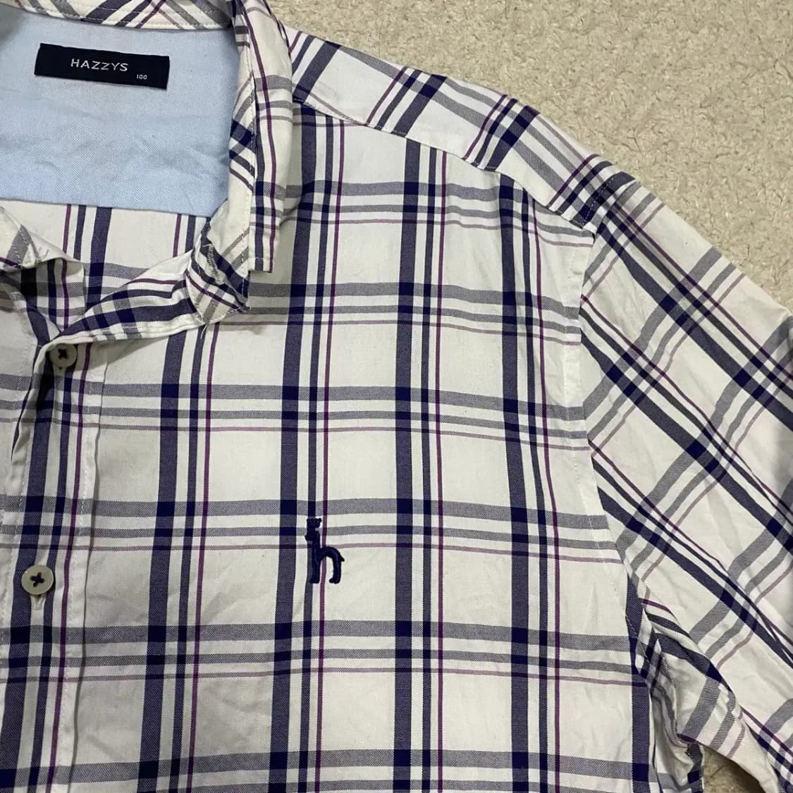 헤지스 체크 긴팔 셔츠 남방 100 상품이미지2