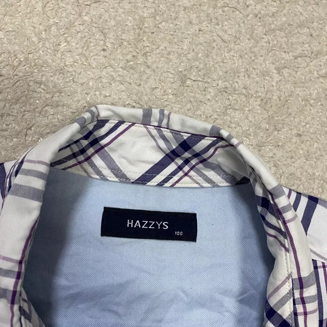 헤지스 체크 긴팔 셔츠 남방 100 상품이미지3