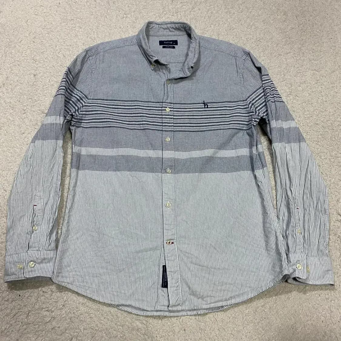 헤지스 셔츠 스트라이프 슬림핏 105 상품이미지1