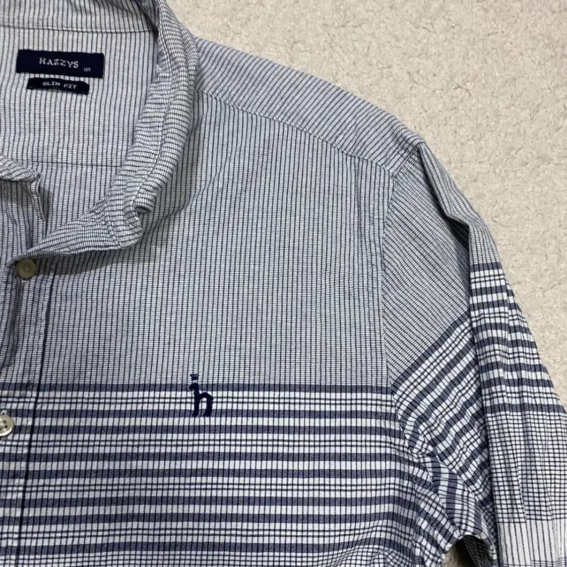 헤지스 셔츠 스트라이프 슬림핏 105 상품이미지2