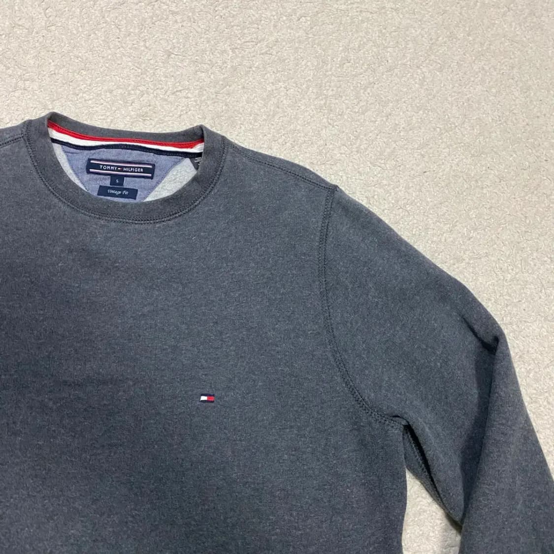 타미힐피거 맨투맨 티셔츠 그레이 기모 s 상품이미지3