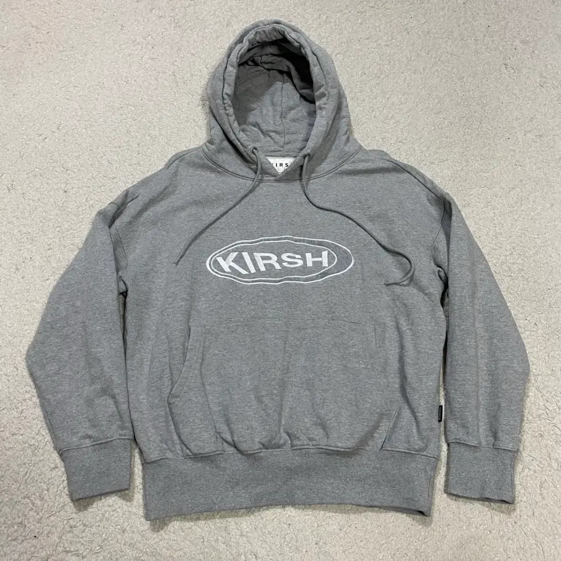 키르시 빅 로고 후드티 회색 기모 1 상품이미지1