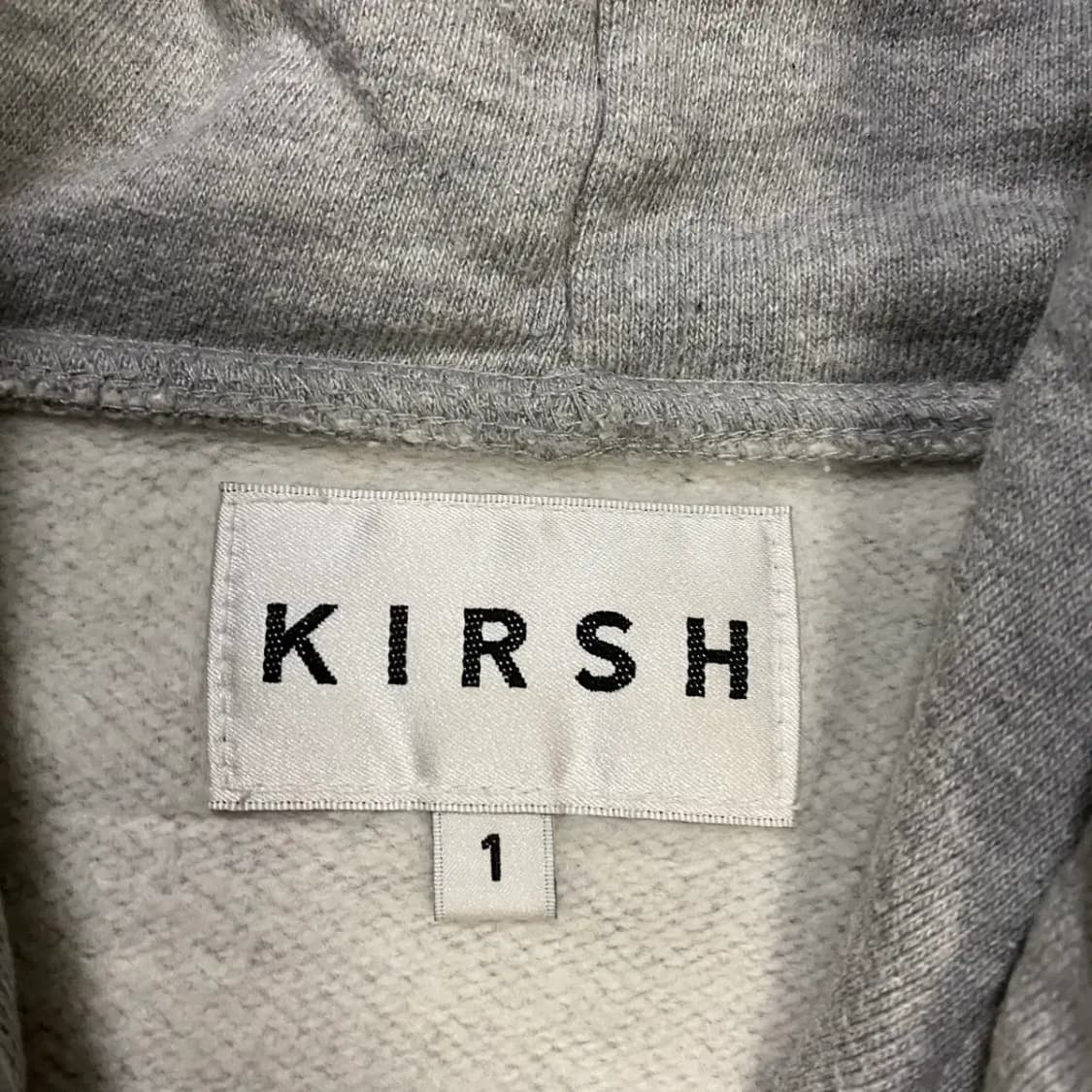 키르시 빅 로고 후드티 회색 기모 1 상품이미지3