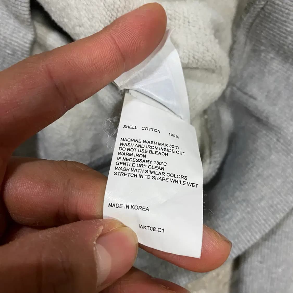 키르시 빅 로고 후드티 회색 기모 1 상품이미지5