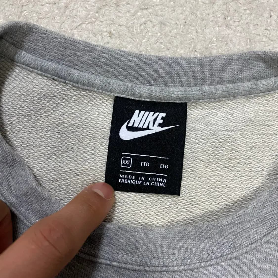 나이키 스우시 맨투맨 회색 xxl 110 상품이미지3