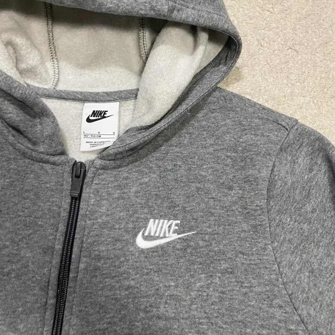 나이키 기모 후드집업 회색 여성 추천 상품이미지2