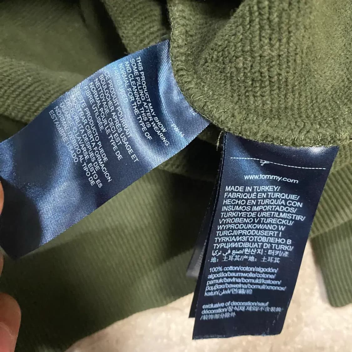 타미진스 올리브 그린 맨투맨 티셔츠 L 상품이미지4