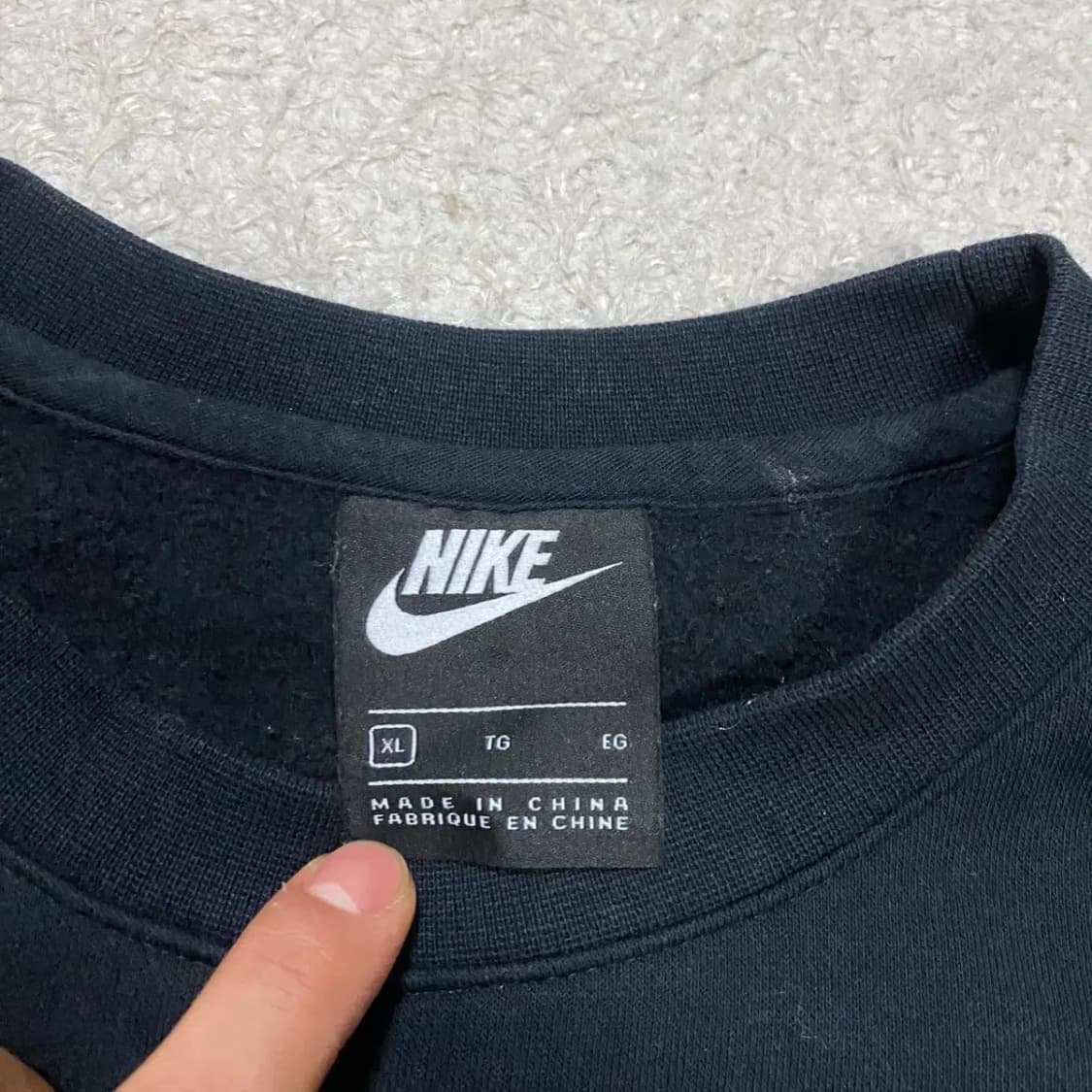 나이키 블랙 스우시 맨투맨 기모 xl 105 상품이미지3