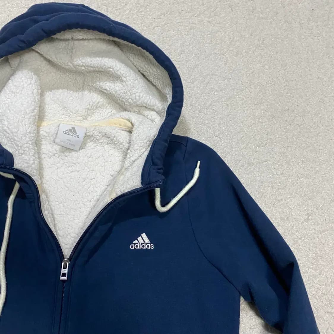 아디다스 네이비 기모 후드집업 L 100 상품이미지2