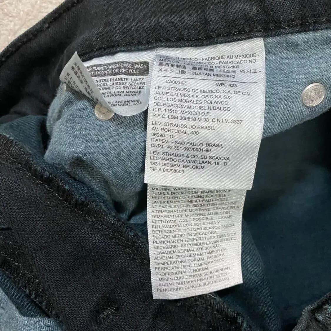 리바이스 511 블랙진 청바지 데님 팬츠 32인치 상품이미지6
