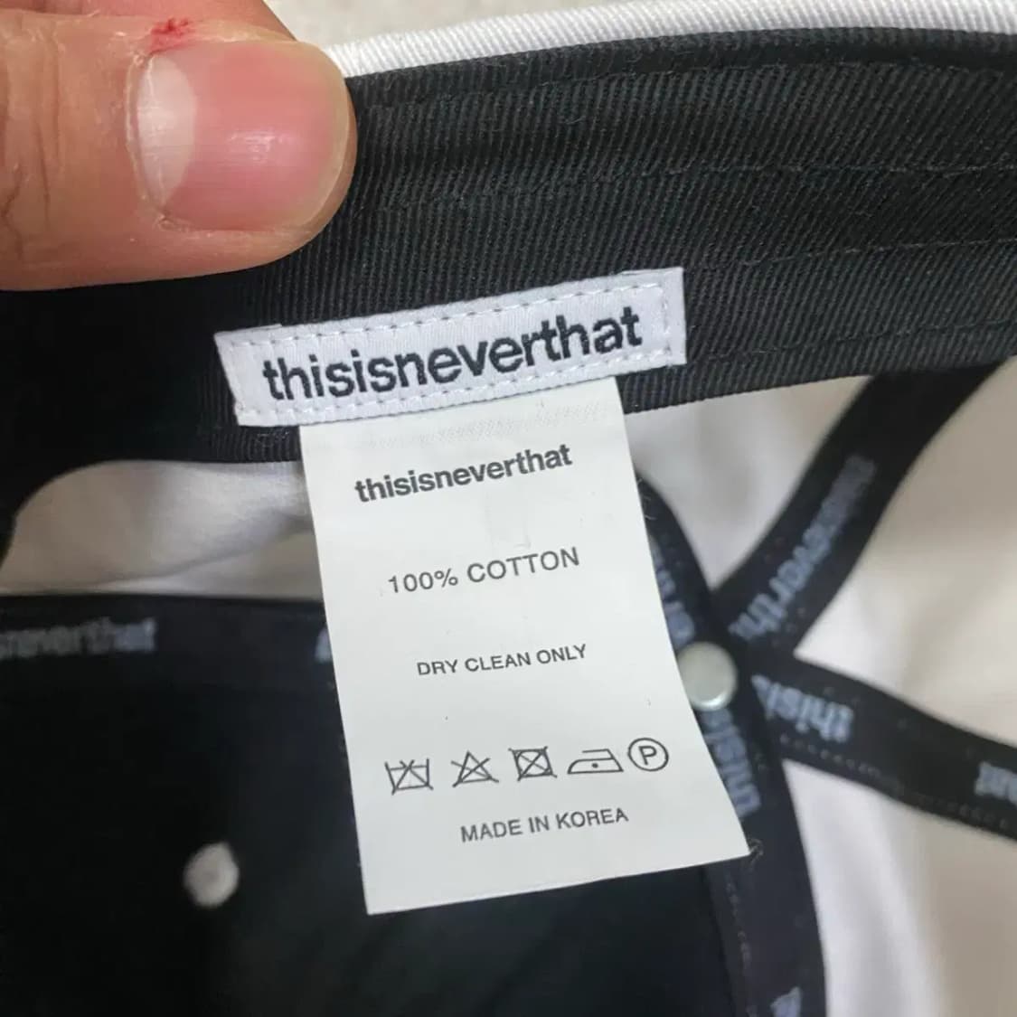 디스이즈네버댓 스냅백 화이트 모자 상품이미지5