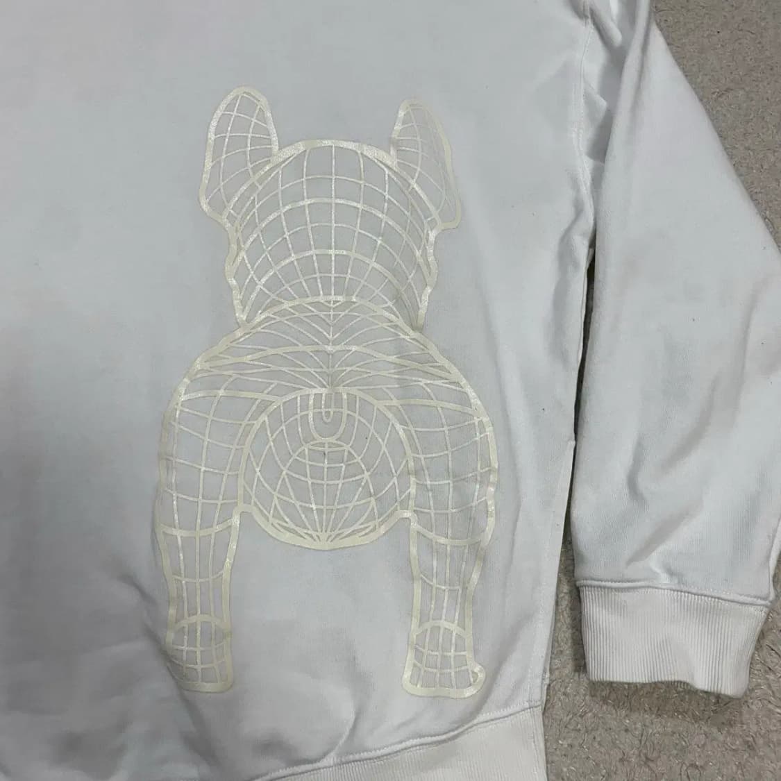 라이프워크 화이트 후드티 강아지 패치 상품이미지8