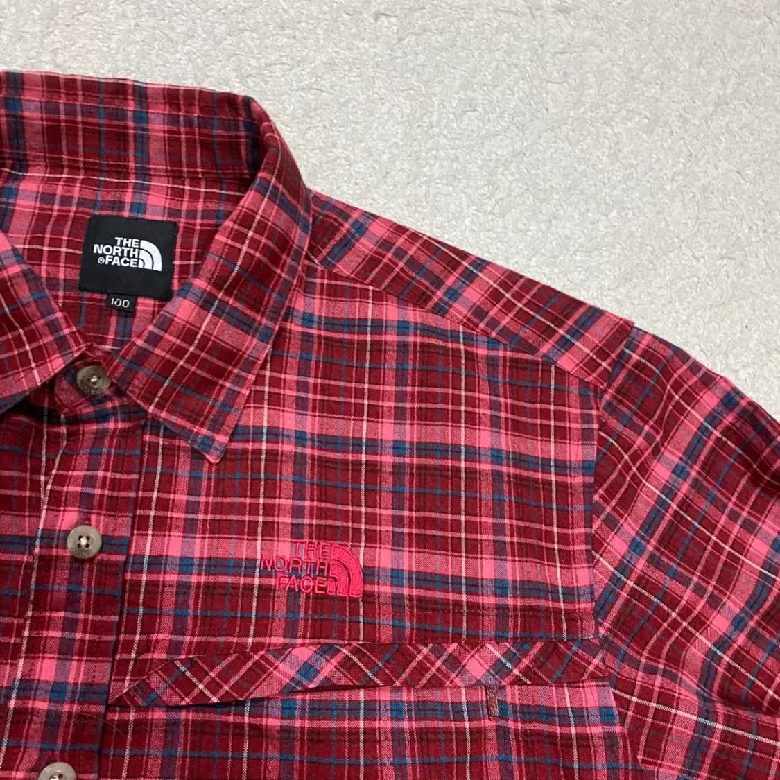 노스페이스 체크 셔츠 남방 L 100 상품이미지2