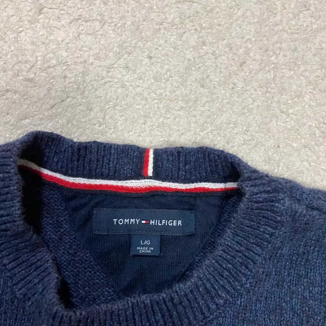타미힐피거 네이비 니트 스웨터 상품이미지3