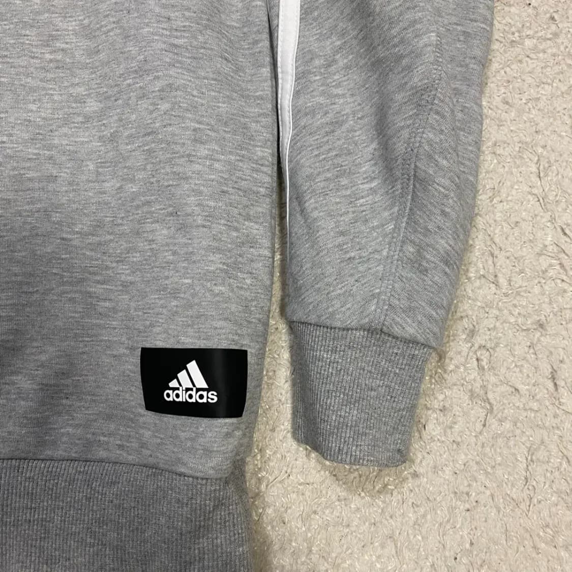 아디다스 삼선 기모 맨투맨 그레이 상품이미지2