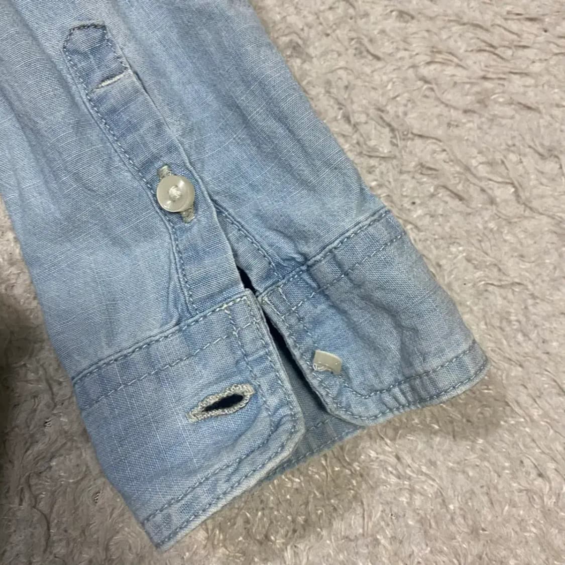 리바이스 여성 데님 셔츠 블루 s 상품이미지5