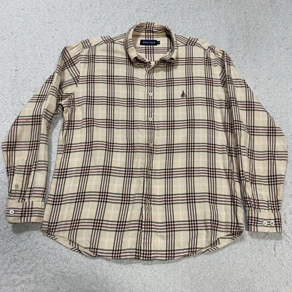 빈폴 베이지 체크 긴팔 셔츠 95 상품이미지1