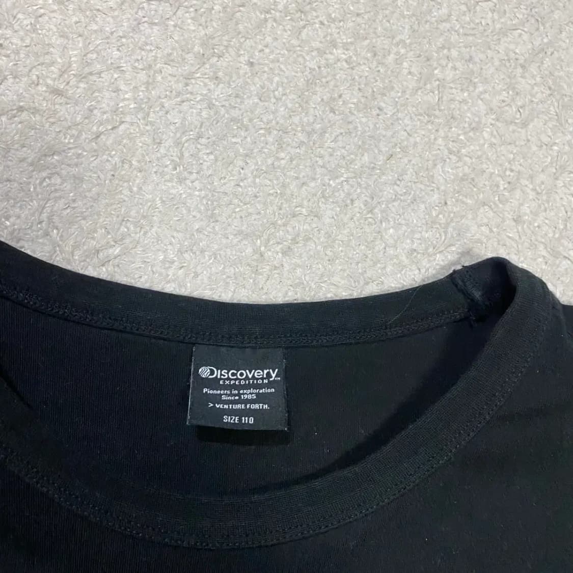 디스커버리 블랙 긴팔 티셔츠 110 상품이미지3