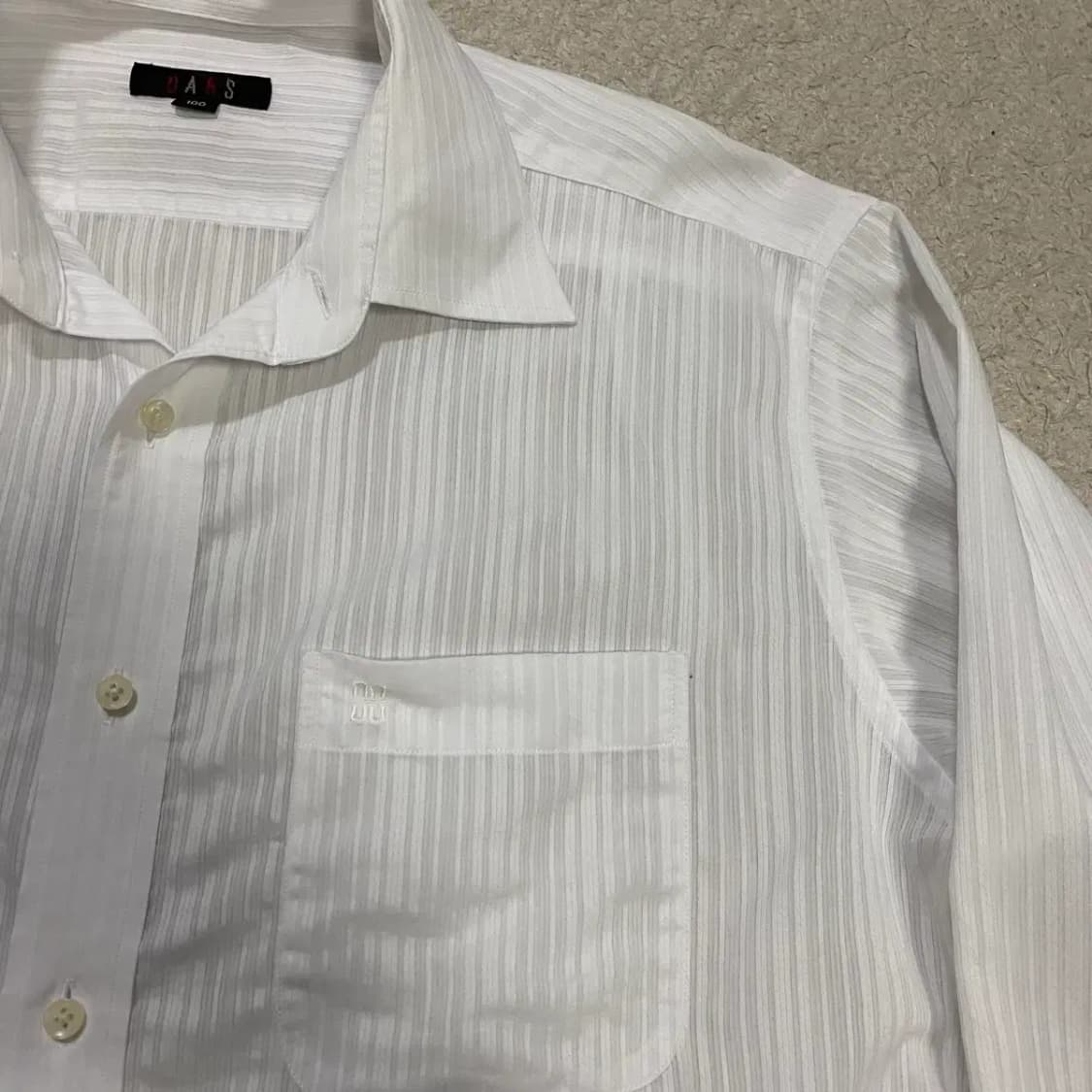 닥스 화이트 스트라이프 긴팔 셔츠 100 상품이미지5