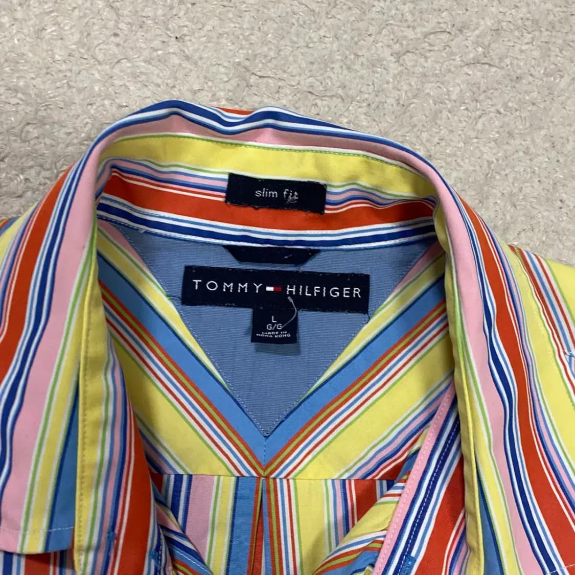 타미힐피거 스트라이프 셔츠 남방 L 상품이미지3